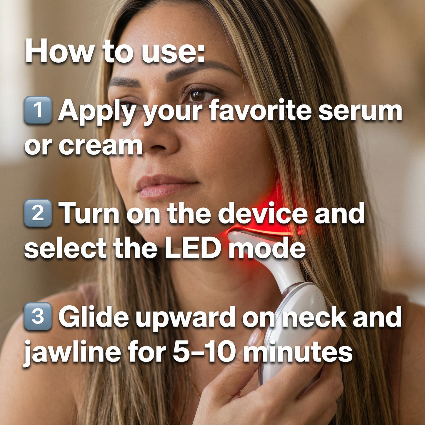 LED Neck & Face Lifting Device – Firming, Sculpting & Glow at Home